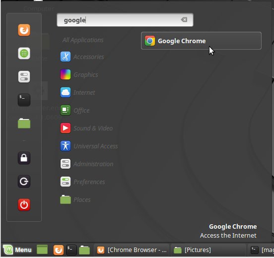 How to Install Chrome on Linux Mint 19.x Tara/Tessa/Tina/Tricia Cinnamon LTS - Chrome on Cinnamon Main Menu