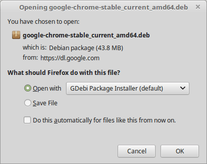 How to Install Chrome on Linux Mint 19.x Tara/Tessa/Tina/Tricia Cinnamon LTS - GDebi Installing Chrome .deb Package