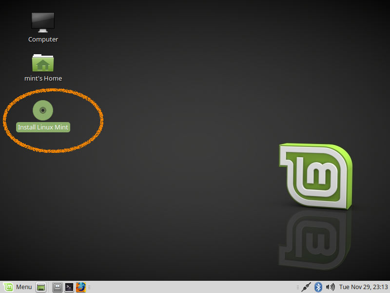 Install Linux Mint 18.1 Serena Mate Alongside Windows 8 - Start Installation