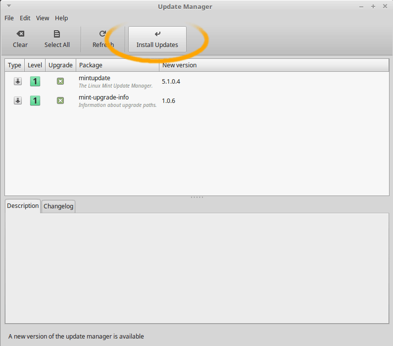How to Upgrade from Linux Mint 18 Sarah to Linux Mint 18.1 Serena - Update the Update Manager