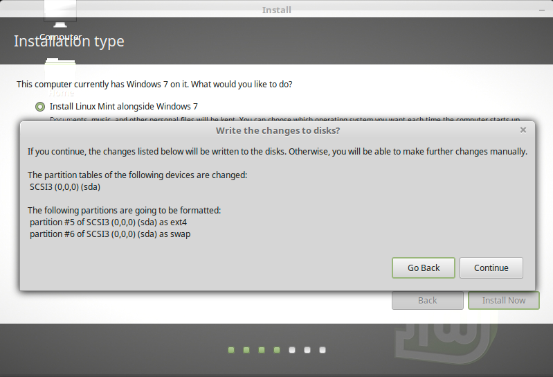 Getting-Started with Linux Mint 17.1 Rebecca on Windows 7 - Easy Partitions Resizing