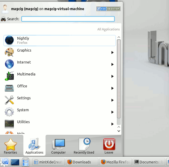 Linux Mint Kde 4 How to Add Entry 2 Kickoff Application Launcher 6