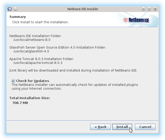 How to Install NetBeans on Fedora 25 - Start Installation