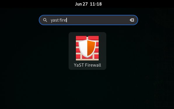 Launching YaST Firewall Configuration UI