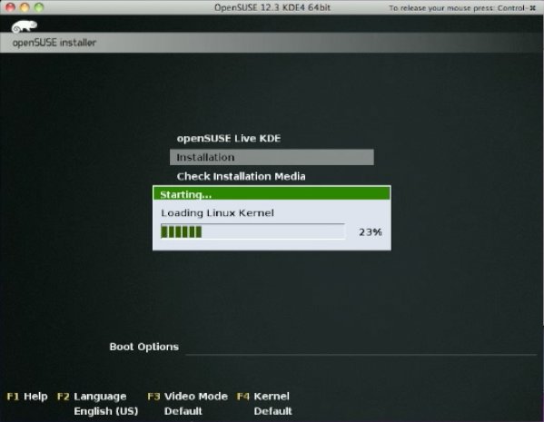 Install openSUSE 12.3 KDE on VMware Fusion 5 - 7