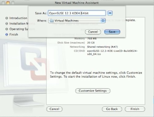 Install openSUSE 12.3 KDE on VMware Fusion 5 - 4