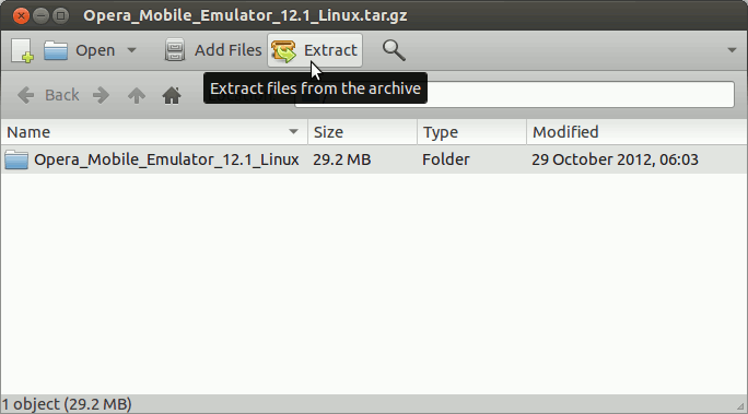 Install Opera Mobile Emulator on Debian Stretch 64-bit - Opera Mobile Browser Emulator Extraction