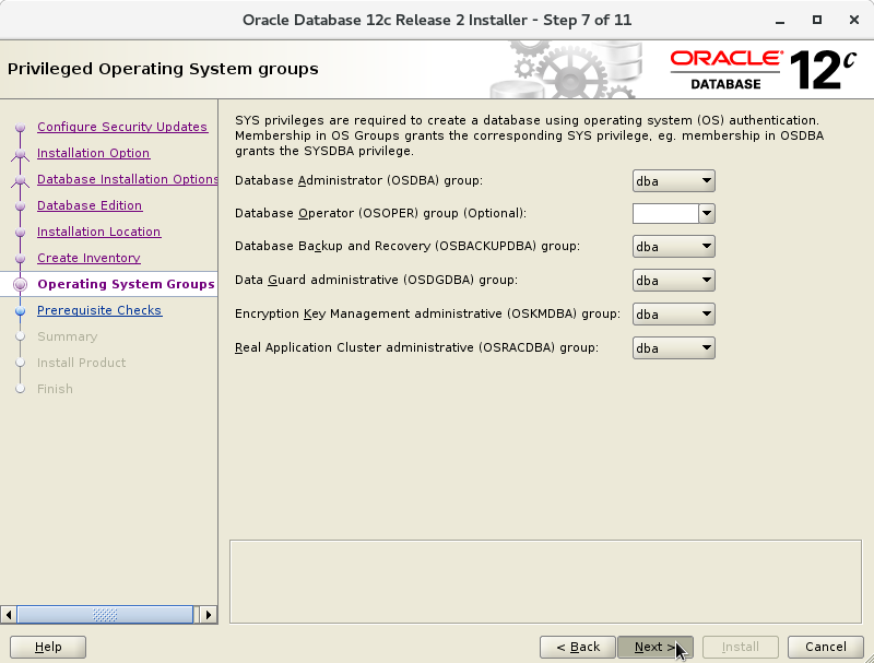 Oracle Database 12c R2 Installation for Ubuntu 18.04 Bionic Step 8 of 13