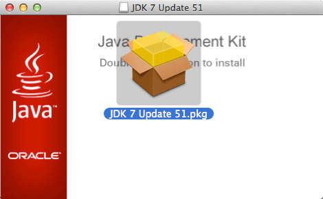 Start Oracle JDK Mac Package Installer