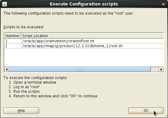 Oracle Database 12c R1 Installation for Ubuntu 14.04 Trusty LTS Step 12 of 13