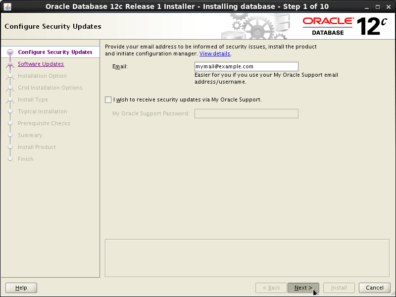 Oracle Database 12c R1 Installation for CentOS 6.x Step 1 of 13