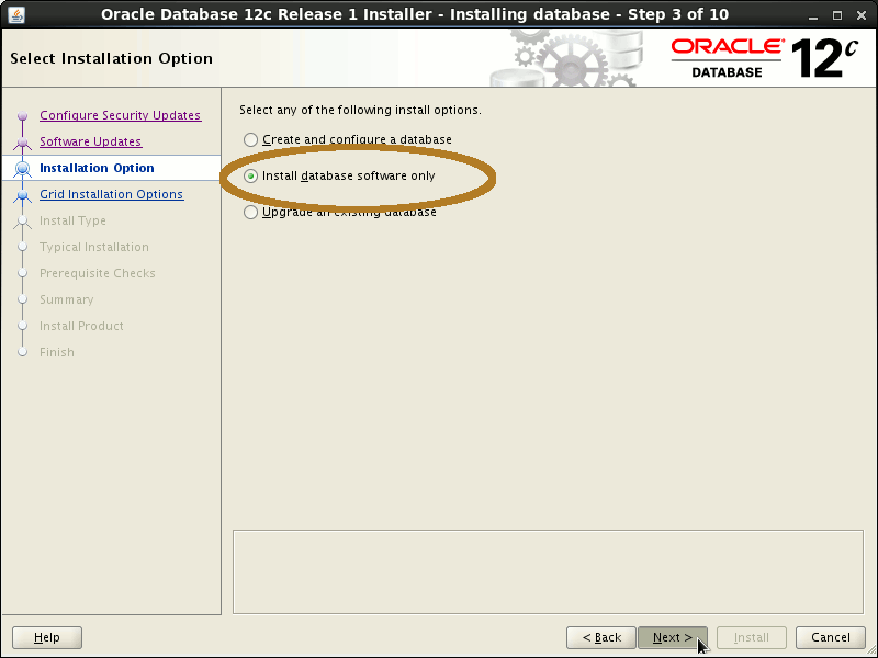 Oracle Database 12c R1 Installation for Ubuntu 14.04 Trusty LTS Step 3 of 13