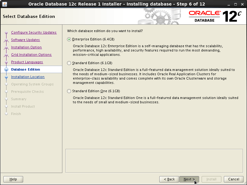 Oracle Database 12c R1 Installation for Ubuntu 14.10 Utopic Step 6 of 13