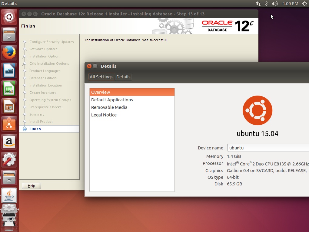 Install Oracle 12c Database Ubuntu 15.04 Vivid Linux - Featured