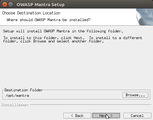 How to Quick Start OWASP Mantra Ubuntu 18.04 - setup's language