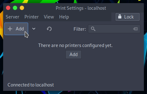 How to Add Printer in Parrot OS Home/Security GNU/Linux 4 - Add Printer