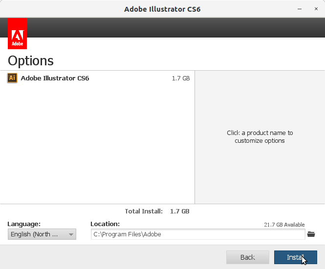 How to Install Adobe Illustrator CS6 in Debian Bullseye 11 - 7 Adobe Illustrator CS6 Installer