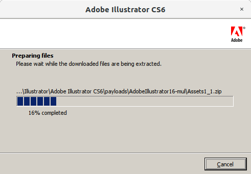 How to Install Adobe Illustrator CS6 in Slackware Linux - 2 Adobe Illustrator CS6 Installer