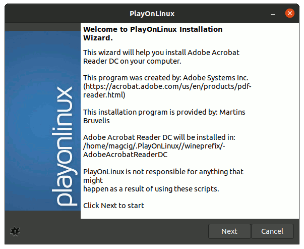 Step-by-step Adobe Acrobat Reader DC antiX Linux Installation - Starting