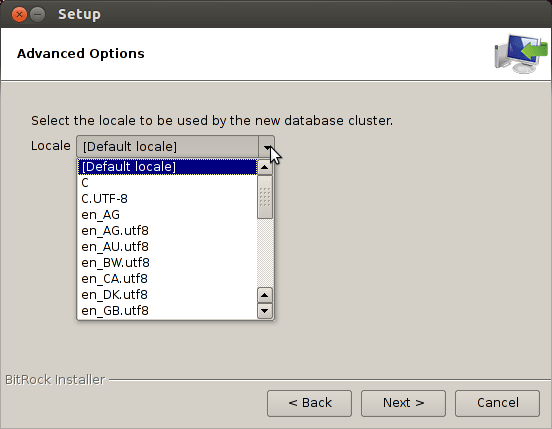 Manjaro 0.8.X Install PostgreSQL 9.X - setup locale