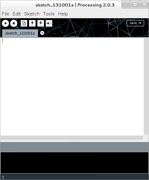 Quick-Start Processing 3 on Ubuntu 16.04 Xenial - Processing Sketch Window