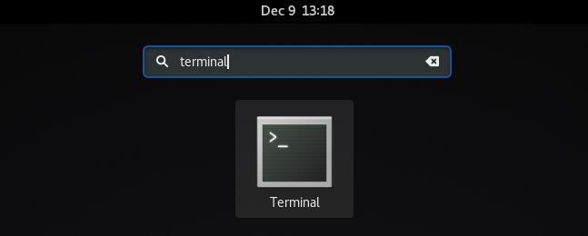 Rocky Linux 8 Install Postman - Open Terminal