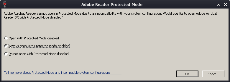 Step-by-step Adobe Acrobat Reader DC Linux Mint 18 Installation - Protected Mode Disabled