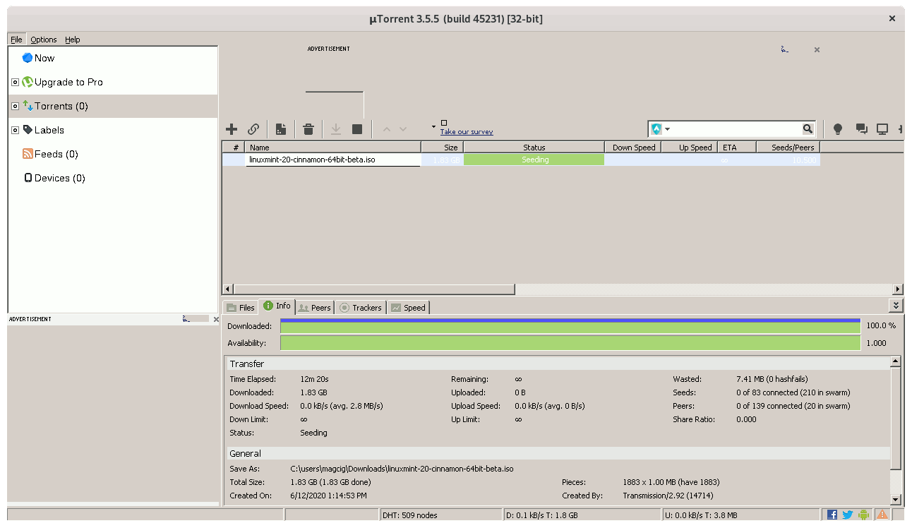 Step-by-step uTorrent for Windows Ubuntu 16.04 Installation Guide - UI