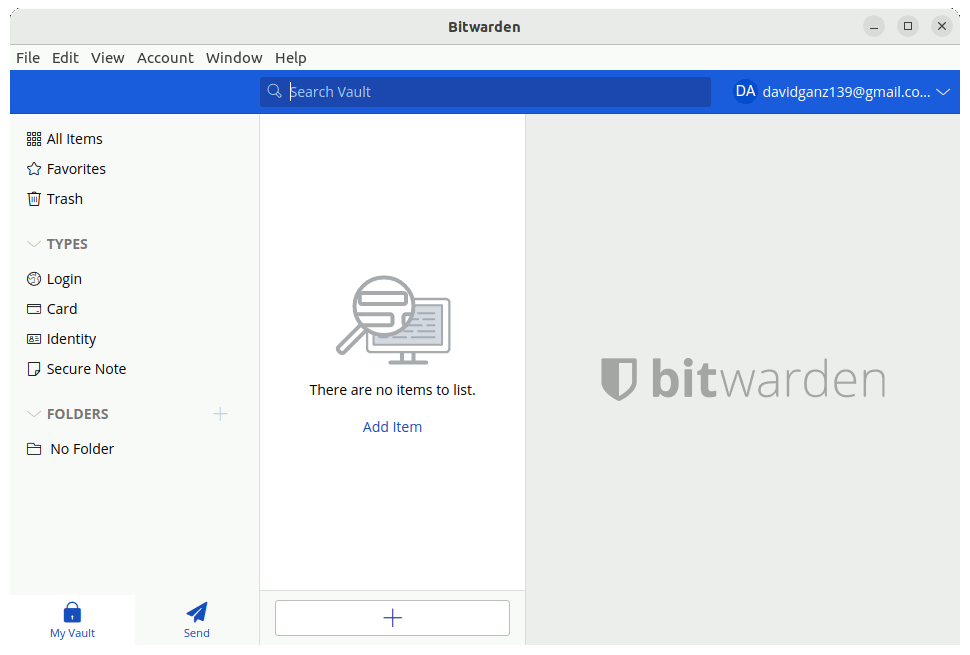 How to Install Bitwarden in Linux Red Hat - UI