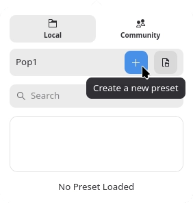 Save preset