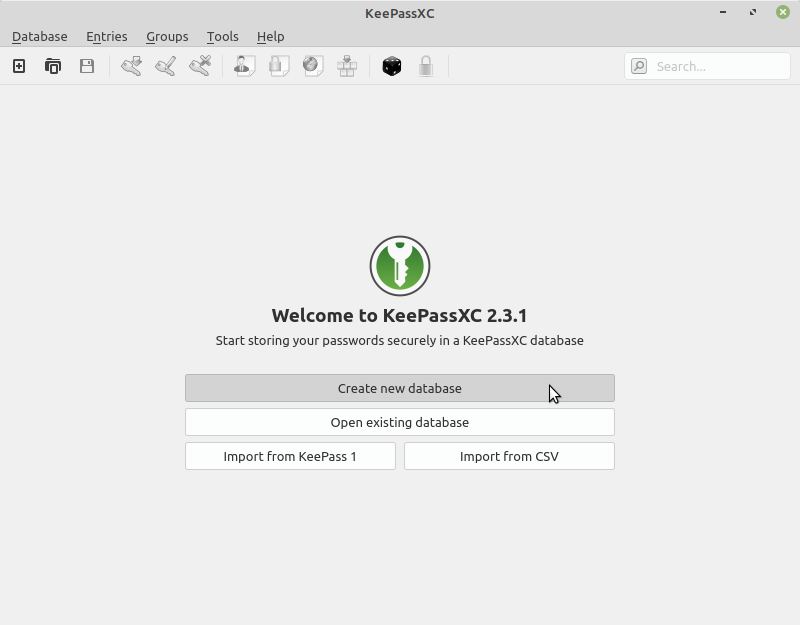 GNU/Linux KeePassXC Getting Started Visual Guide - New