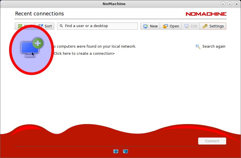 Quick-Start NoMachine Client Remote Desktop Connection on Debian - Create a New Connection