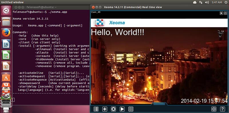 How to Install Xeoma in Fedora - UI