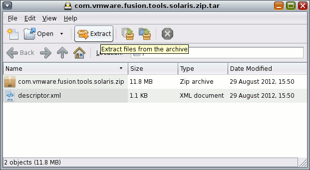 Extract com.VMware-Tools com.zip