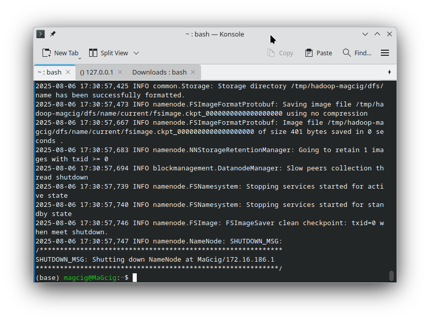 How to Install Hadoop on Lubuntu - Terminal Apache Hadoop HDFS Formatting Success