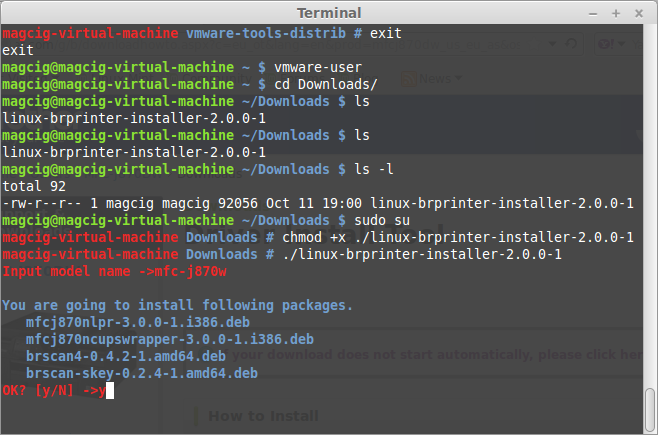 How to Install Brother Printer in Linux Mint - Terminal