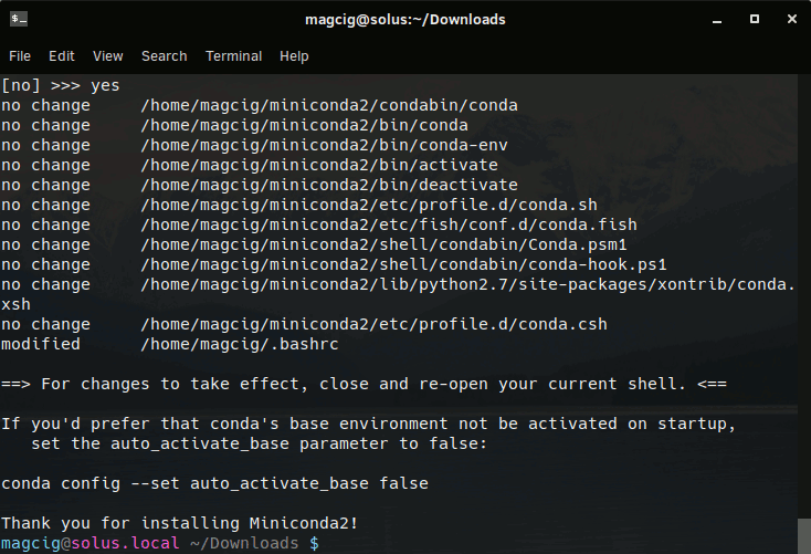How to Install Miniconda on GNU/Linux Systems - Miniconda Inizialization