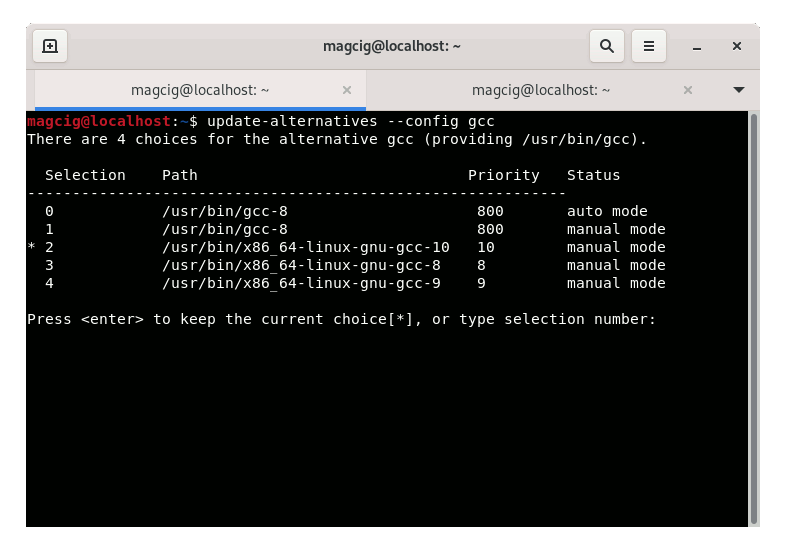 Step-by-step GCC 11.1 Debian Buster Installation Guide - update-alternatives GCC