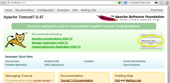 Apache Tomcat 7 Run Manager App