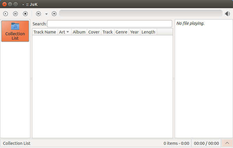 JuK Music Player Quick Start for Ubuntu 15.10 Wily - JuK on Ubuntu Desktop