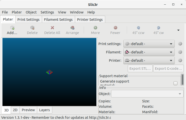 How to Install Slic3r in Fedora 30 - UI