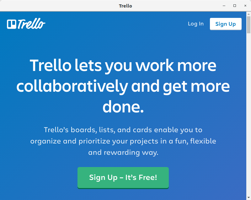 How to Install Trello on Linux - UI