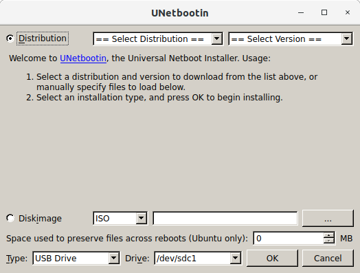 UNetbootin Linux Lite Installation Guide - UI