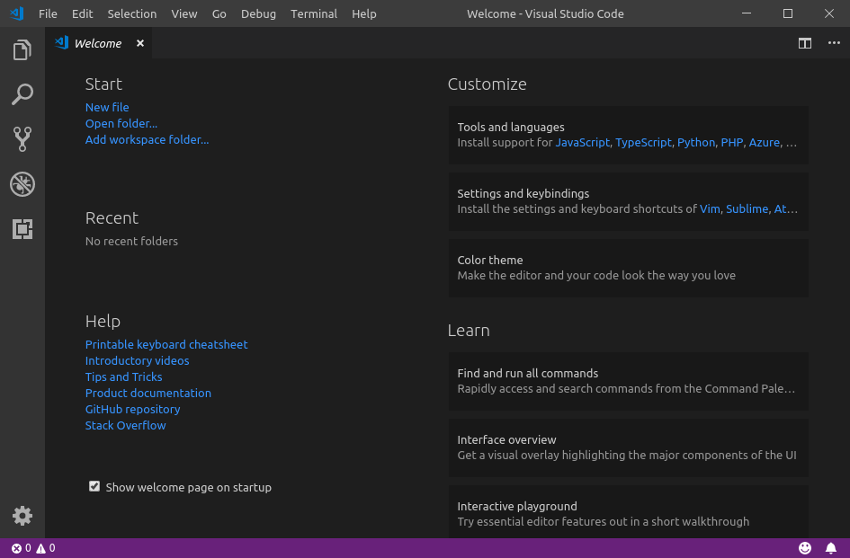 How to Install Visual Studio Code IDE in CentOS 7 - UI