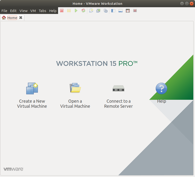 Arch Linux Install VMware Workstation 15 Player - VMware Workstation Player 15 GUI