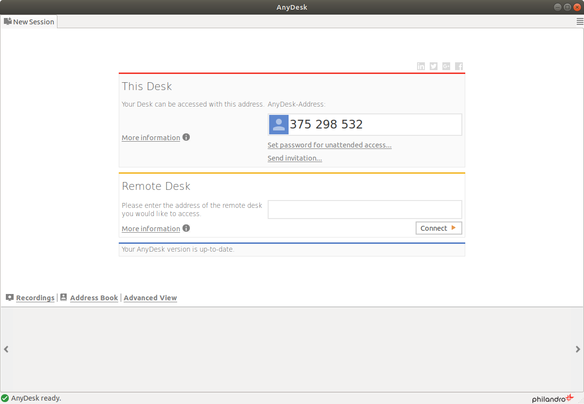 AnyDesk Archman Linux Installation Guide - GUI