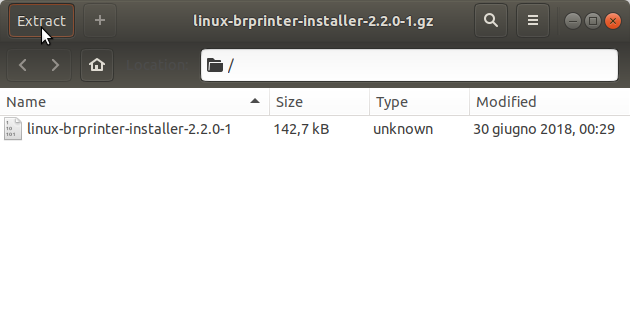 Printer Brother DCP-7030/DCP-7040 Driver Ubuntu How to Download and Install - Archive Extraction