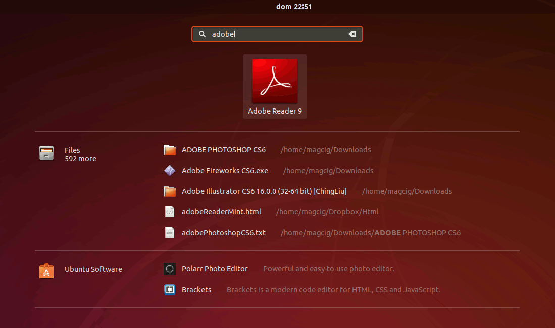 How to Install Adobe Reader openSUSE 15 Leap GNU/Linux - GNOME Launcher