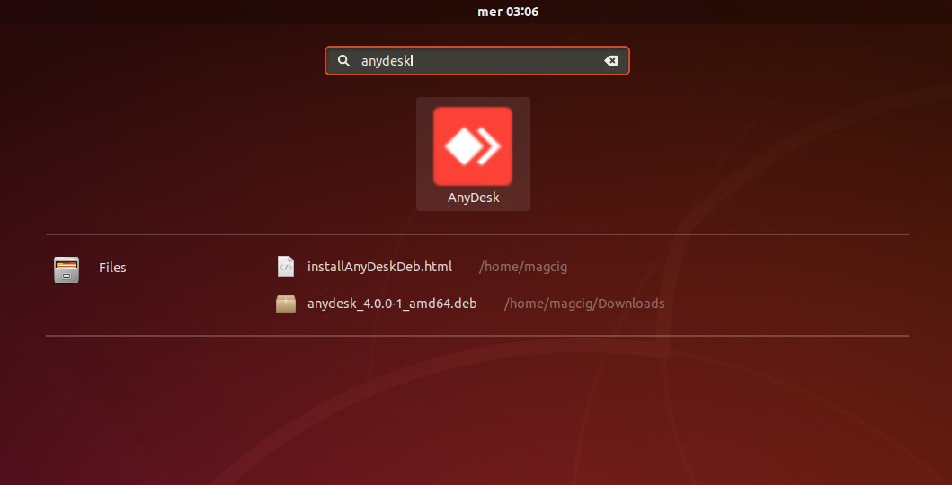 AnyDesk Fedora 31 Installation Guide - Launcher