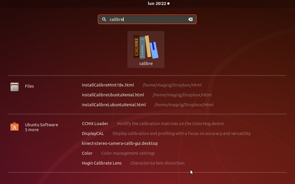 Installing Last Calibre on Ubuntu 16.10 Yakkety - Launcher